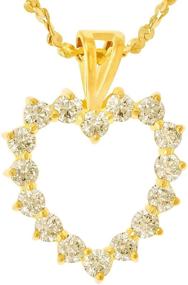 img 4 attached to 💎 LIFETIME JEWELRY: Exquisite Cubic Zirconia Open Heart Pendant Necklace With 24k Real Gold Plating