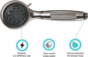 img 2 attached to Dura Faucet DF-SA430-SN RV Роскошная 5-функциональная массажная насадка для душа с функцией экономии воды (матовый атласный никель)