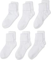 jefferies socks girls' school uniform seamless socks - set of 6 pairs logo