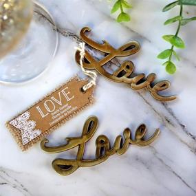 img 1 attached to Charming and Functional: Kate Aspen Love Antique Bottle Opener in Gold