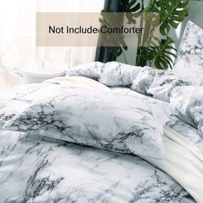 img 1 attached to 🛏️ Nanko Twin Duvet Cover Set - White and Black Marble Printed, 2 Piece - 1000 TC Luxury Microfiber Down Comforter Quilt Cover with Zipper Closure, Ties - Modern Style for Men and Women