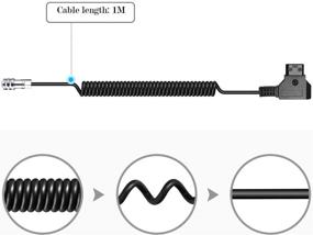 img 2 attached to 🔌 D-Tap to BMPCC 4K Weipu SF610 2Pin Female Plug Coiled Power Cable: Perfect Fit for Blackmagic Pocket Cinema Camera 4K