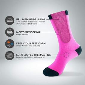 img 2 attached to 🧦 Cozy and Warm Indoor Slipper Socks for Girls with Gripper Bottoms - Hot Feet 3 Pairs, Thick Brush Inner Insulated