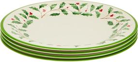 img 4 attached to 🎄 Lenox Holiday Melamine Dinner Plates: Festive Elegance for Your Dining Experience