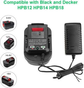 img 2 attached to High-Quality 90556254-01 Charger for Black and Decker 9.6V/12V/14.4V/18V Batteries HPB18-OPE HPB18 A1718 244760-00: Compatible with Ni-Cd & Ni-Mh Firestorm FSB18 FS18FL HPB14 FSB14 HPB12 FS12B HPB96 FSB96