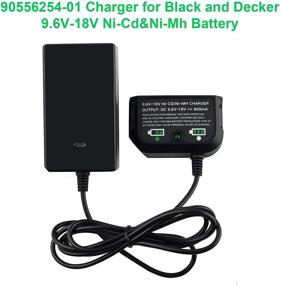 img 3 attached to High-Quality 90556254-01 Charger for Black and Decker 9.6V/12V/14.4V/18V Batteries HPB18-OPE HPB18 A1718 244760-00: Compatible with Ni-Cd & Ni-Mh Firestorm FSB18 FS18FL HPB14 FSB14 HPB12 FS12B HPB96 FSB96