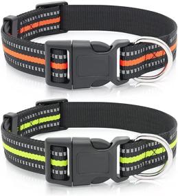 img 4 attached to Vizbrite Collar Reflective Ajustable X Large Dogs