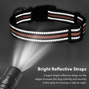 img 3 attached to Vizbrite Collar Reflective Ajustable X Large Dogs