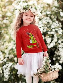 img 3 attached to 🦖 Dinosaur Sweater Toddler Sleeve T Shirt: Boys' Cozy Clothing Essential