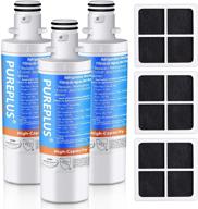 🌊 pureplus adq747935 replacement filter for lg lt1000p lt1000, kenmore elite 9980, mdj64844601 - compatible with lmxs28626s, lfxs26973s - 3 pack water and air filter for refrigerator lt1000pc логотип