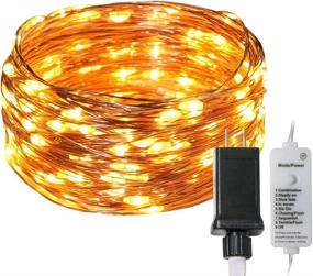 img 4 attached to 🔌 Koopower Fairy Lights - 32Ft 100 LEDs Waterproof Copper Wire String Lights - Firefly Lights Plug in with 31V Low Voltage Plug - Indoor Outdoor Christmas Decorative Patio Wedding Lighting - Warm White