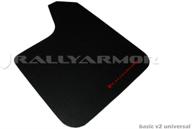 🔴 rally armor mf12-bas-rd basic black, red mud flap: universal fitment & logo design (1 pack, no hardware) logo