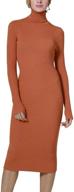 ninovino turtleneck bodycon sweater tangerine m women's clothing logo