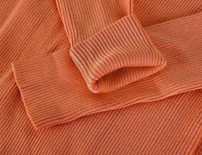 img 1 attached to Ninovino Turtleneck Bodycon Sweater Tangerine M Women's Clothing