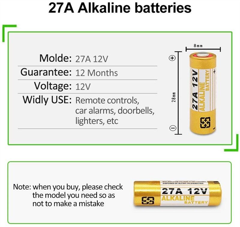 🔋 Long-lasting Power with 10pcs A27 27A 12V MN27A Alkaline…