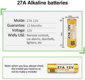 img 1 attached to 🔋 Long-lasting Power with 10pcs A27 27A 12V MN27A Alkaline Batteries