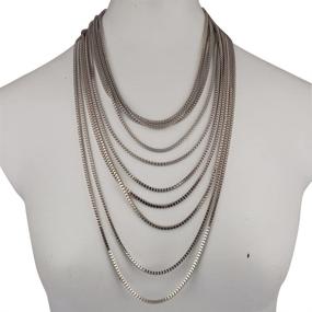 img 1 attached to 💎 LUX ACCESSORIES Multi-Chain Statement Necklace: Enhancing Your Style