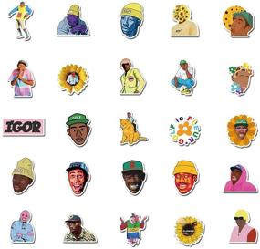 img 2 attached to Tyler The Creator Singer Stickers: Cool 🎵 Vinyl Decals for Your Waterbottle, Laptop & More!