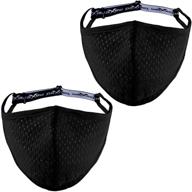 🏋️ gyothrig 2 pcs reusable sports 4 layer face mask for adult: normal size, bearded man designer breathable washable adjustable - stay protected in style! логотип