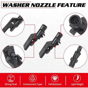 img 2 attached to 🚗 OTUAYAUTO Front Windshield Washer Nozzles for 2012-2016 CR-V, 2012-2015 Crosstour, 2011-2013 Accord - Replaces OEM #: 76810-TP6-A01, Spray Jet Kit (Pack of 2)