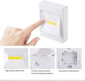 img 3 attached to 🔦 Versatile LED Switch Light: Closet Lights, Tap Light, Battery Operated 5 Pack for Cabinets, Counters, Utility Rooms, Shed, Attic and Emergency