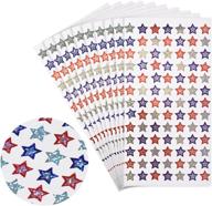 patriotic sticker metallic star shaped independence logo