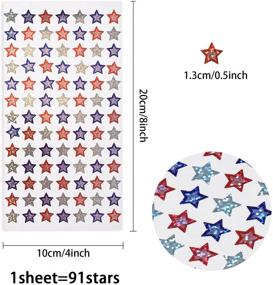 img 3 attached to Patriotic Sticker Metallic Star Shaped Independence