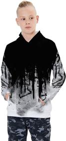 img 3 attached to Dinosaur Hoodies Pullover for Boys | Fashionable Sweatshirts and Hoodies