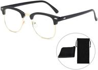 👓 lightweight frame eyeglasses with blue light blocking lens for headache reduction, anti-eyestrain, and anti-glare logo