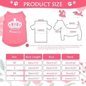 img 3 attached to 🐶 Sebaoyu 4 Pieces Dog Clothes: Stylish Summer Pet T-Shirts with Cute Printed Patterns for Small to Large Dogs