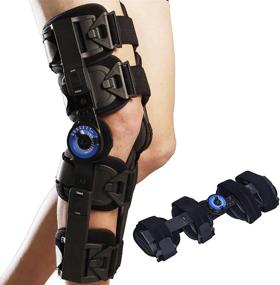 img 4 attached to Adjustable Orthomen Hinged ROM Knee Brace for Optimal Recovery Stabilization – Suitable for ACL, MCL, PCL, and Post-Op Injuries – Medical Orthopedic Support & Stabilizer for Women and Men