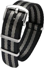 img 4 attached to Luxury Nylon Watch Polished Buckle