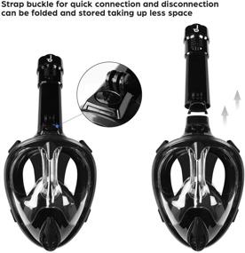 img 1 attached to 🤿 Odoland 5-in-1 Snorkeling Package: Full Face Snorkel Mask with Adjustable Swim Fins, Lightweight Backpack & Waterproof Case, Anti-Fog & Anti-Leak Gear for Men & Women