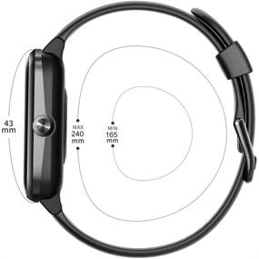 img 2 attached to 📱 Enhance Your Smart Watch with Comfortable Soft Silicone Bands – Replacement Straps for Willful SW021 ID205L/SW025 ID205S (Black)