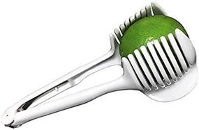 img 2 attached to 🍅 Efficient Handheld Round Fruit Slicer - Kiwi, Tomato, Mushroom, Salad & Vegetable Slicer - Kitchen Tool in White