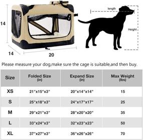 img 3 attached to Portable 3-Door Soft Dog Crate: Travel-Friendly Folding Pet Carrier for Dogs and Cats - Indoor and Outdoor Use