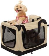 portable 3-door soft dog crate: travel-friendly folding pet carrier for dogs and cats - indoor and outdoor use логотип