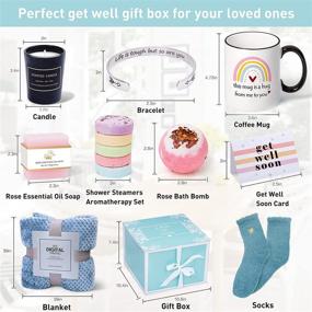 img 3 attached to 🎁 Stress Relief Care Package for Women - Get Well Soon Gifts with Blanket, Bracelet, and Relaxing Spa Goodies - Perfect Encouragement and Feel Better Soon Gifts for Mom, Female Friend, Sister