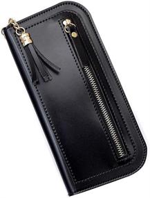 img 4 attached to Ladies Bi Fold Wallet Zipper 7 2X3 7X0 27In