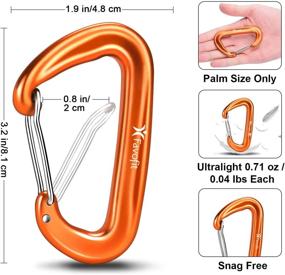 img 3 attached to Favofit Aluminium Wiregate Carabiner Orange