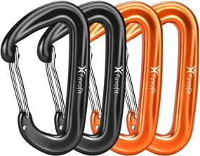 img 4 attached to Favofit Aluminium Wiregate Carabiner Orange