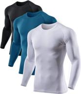 stay warm and perform better with athlio men's thermal compression shirts - available in 1 or 3 pack! logo