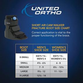 img 3 attached to Orthopedic Short Air Cam Walker Boot: Versatile Fracture Support, Medium Size, Black