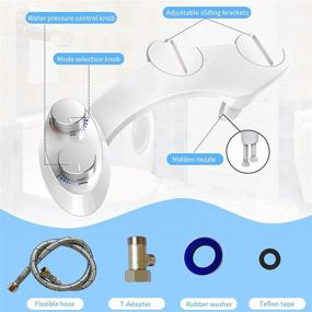 img 3 attached to Ultimate Cleanliness: COULDSTONE Self-cleaning Dual Nozzle Bidet Toilet Seat Attachment with Adjustable Water Pressure