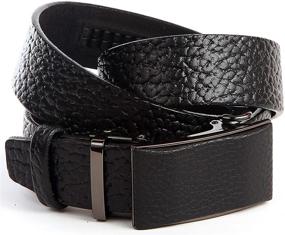 img 1 attached to Full Grain Leather Mens Belt