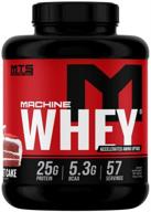 🍰 высококачественный сывороточный протеин mts machine whey protein (5 фунтов) со вкусом восхитительного красного бисквитного торта логотип