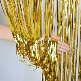 img 2 attached to PartyBox Metallic Curtains Graduation Bachelorette