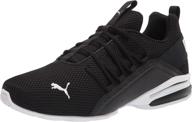 👟 puma axelion men's shoes and fashion sneakers in black/white - ideal for running logo