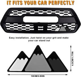 img 2 attached to 🚗 JINGSEN Tri-color Grille Badge Logo Decoration for Car & Truck - Tacoma 4Runner Tundra Rav4 Highlander T-G3Y Barbecue Grill