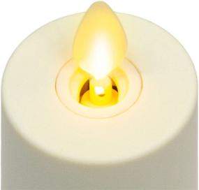 img 3 attached to 🕯️ Luminara Realistic Moving Flame Votive Candle Set - LED Battery Operated Lights for Christmas and Halloween - Remote Ready - Ivory - 1.5" x 4